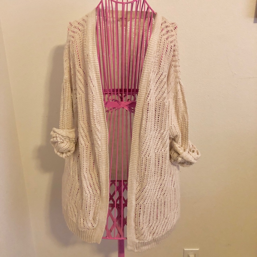 Cream Mossimo Long Sleeve Cardigan
